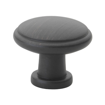Gliderite Hardware 1-1/8 in. Oil Rubbed Bronze Round Classic Cabinet Knob, 10PK 5096-ORB-10
